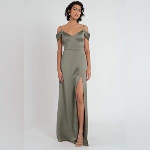 Jenny Yoo Priyanka Bridesmaid Dress in Moss